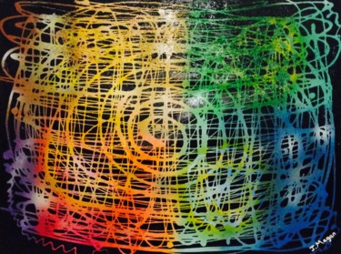 Pintura titulada "Locura de colores" por Juan Magan, Obra de arte original, Acrílico