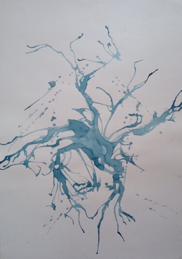 Peinture intitulée "Emotion #6 "Dispers…" par Gevorg Koninyan, Œuvre d'art originale, Aquarelle