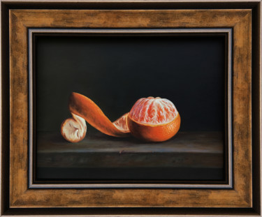 Malarstwo zatytułowany „Mandarin (25x30cm,…” autorstwa Gevorg Sinanyan, Oryginalna praca, Olej Zamontowany na Drewniana rama…