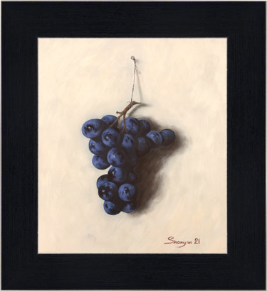 Painting titled "Grape oil painting…" by Gevorg Sinanyan, Original Artwork, Oil Mounted on Wood Stretcher frame