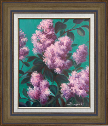 Pintura titulada "Lilac (28x38cm, oil…" por Gevorg Sinanyan, Obra de arte original, Oleo Montado en Bastidor de camilla de m…