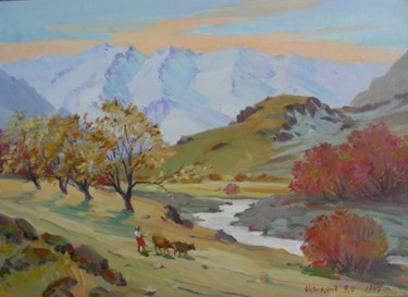 Painting titled "Valley in Vayk" by Gevorg Avagyan, Original Artwork