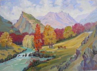 Painting titled "Vayk Valley" by Gevorg Avagyan, Original Artwork