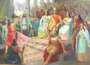 Painting titled "Theatre of King Art…" by Gevorg Avagyan, Original Artwork