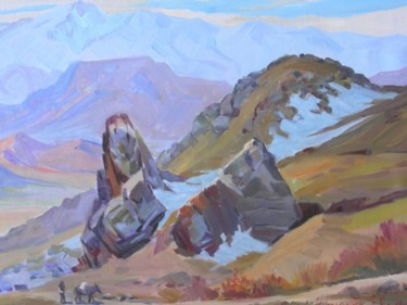Painting titled "Yeghegnadzor rocks" by Gevorg Avagyan, Original Artwork