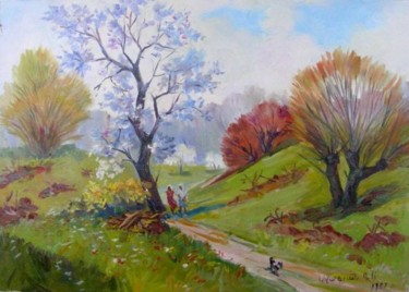 Painting titled "Spring" by Gevorg Avagyan, Original Artwork
