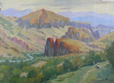 Painting titled "Kurtan's canyon" by Gevorg Avagyan, Original Artwork