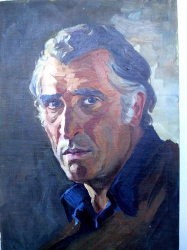 Painting titled "Autoportrait" by Gevorg Avagyan, Original Artwork