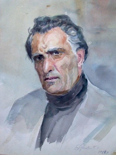 Painting titled "Self portrait" by Gevorg Avagyan, Original Artwork
