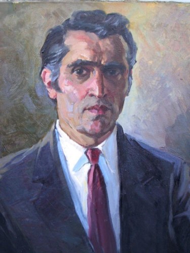 Painting titled "Self portrait" by Gevorg Avagyan, Original Artwork