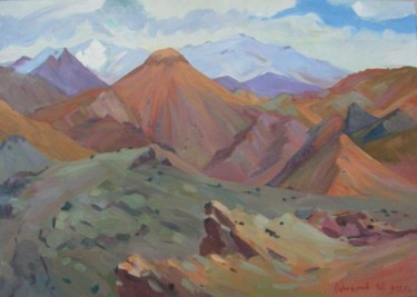 Painting titled "Mountains in Vayk" by Gevorg Avagyan, Original Artwork
