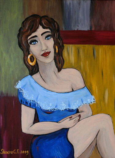 Painting titled "Natali" by Gf Shakira, Original Artwork, Oil