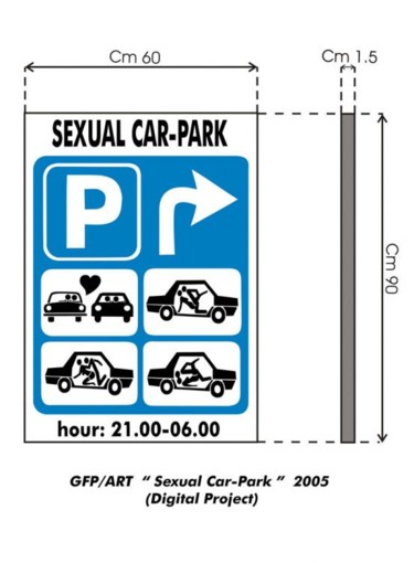 Arte digitale intitolato "Sexual car-park" da Gianfranco Pulitano, Opera d'arte originale