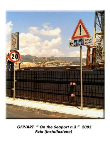 Installazione intitolato "On the Seaport N.3" da Gianfranco Pulitano, Opera d'arte originale