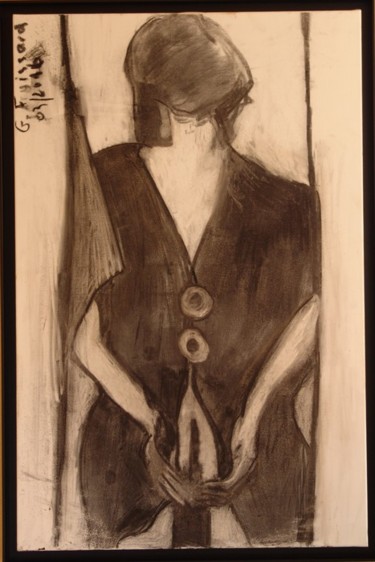 Dessin intitulée "Femme fusain" par Gilbert Froissard, Œuvre d'art originale
