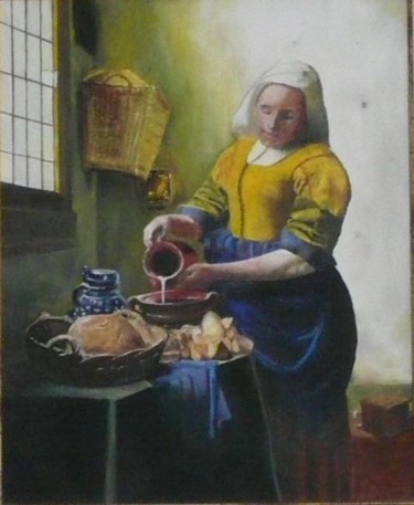 Peinture intitulée "La laitiere" par Gilles Galboud, Œuvre d'art originale, Autre