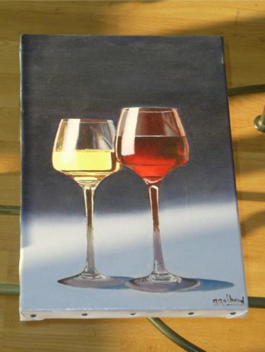 Peinture intitulée "les verres" par Gilles Galboud, Œuvre d'art originale