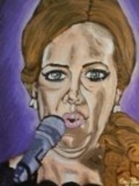 Painting titled "Adele" by Ggf, Original Artwork, Oil