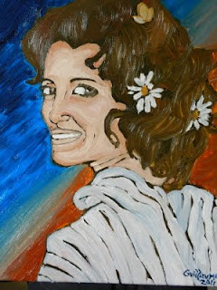 Painting titled "Margaret Trudeau" by Ggf, Original Artwork, Oil