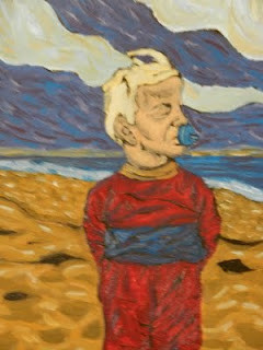 Painting titled "Petit Prince 2" by Ggf, Original Artwork, Oil