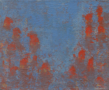 Peinture intitulée ""Red thistle"" par Galina Khabarova, Œuvre d'art originale, Acrylique Monté sur Châssis en bois