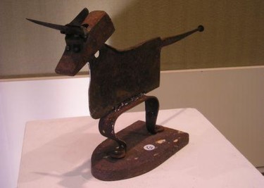 Sculpture intitulée "le taureau" par Gérard Gharbi, Œuvre d'art originale