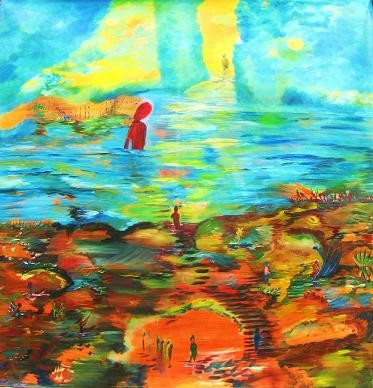 Painting titled "Message" by Ladan Ghajar, Original Artwork