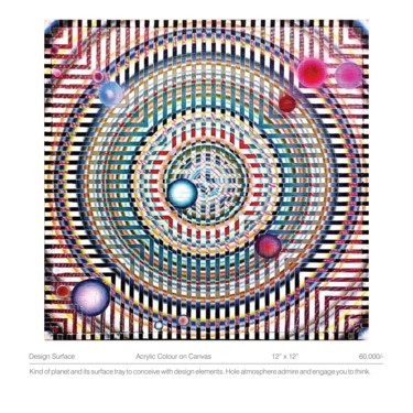 Ζωγραφική με τίτλο "Design Surface" από Ghanshyam Gupta, Αυθεντικά έργα τέχνης, Ακρυλικό