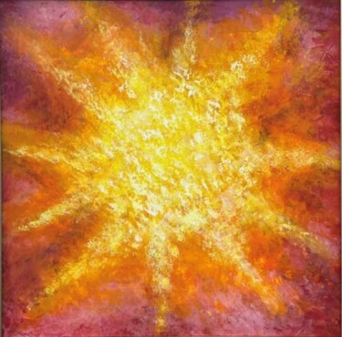Painting titled "Burst of Radiance" by Ghazala Nizami, Original Artwork, Acrylic