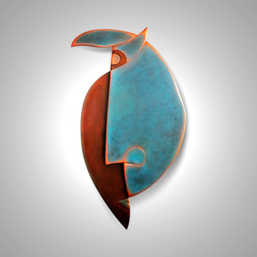 Bird Man Sculpture titled "Bird Man" by The King Arter, Original Art, Wood Mounted on Other rigid panel