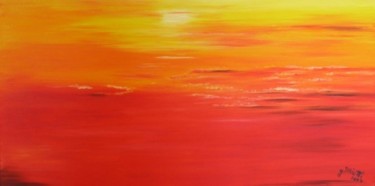 Painting titled "COUCHER" by Ghislaine Driutti, Original Artwork