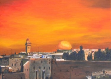 Peinture intitulée "JERUSALEM" par Ghislaine Driutti, Œuvre d'art originale