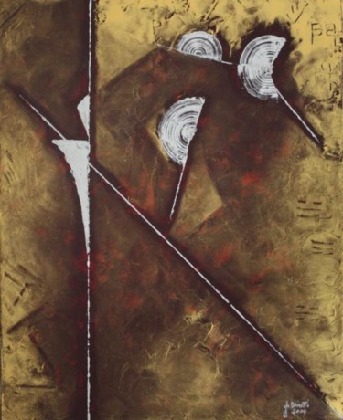 Painting titled "GUERRIER" by Ghislaine Driutti, Original Artwork