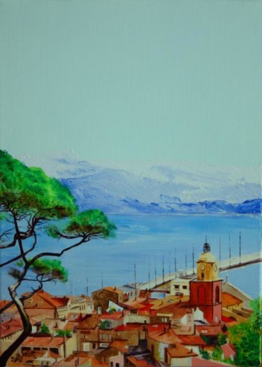 Painting titled "SAINT TROPEZ" by Ghislaine Driutti, Original Artwork
