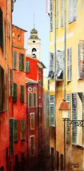 Painting titled "VIEUX NICE" by Ghislaine Driutti, Original Artwork