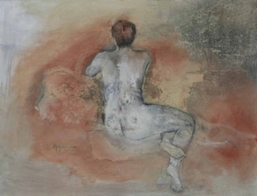 Peinture intitulée "le dos" par Anneghelf, Œuvre d'art originale
