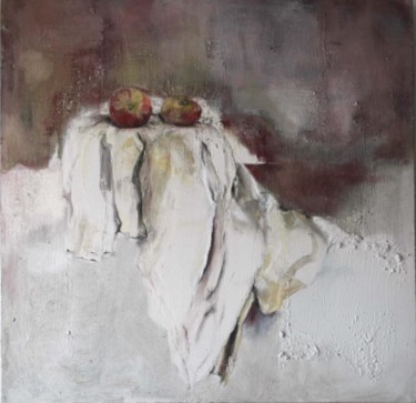 Peinture intitulée "drapé aux pommes" par Anneghelf, Œuvre d'art originale