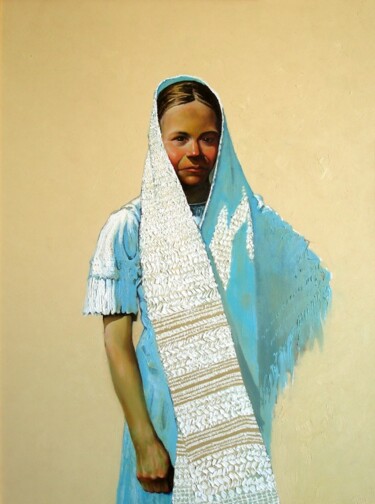 Painting titled "Sarah" by Ghenadie Sontu, Original Artwork, Oil