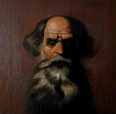 「Abraham」というタイトルの絵画 Ghenadie Sontuによって, オリジナルのアートワーク, オイル