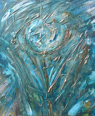 Peinture intitulée "Ascension" par Patrick Gheysen, Œuvre d'art originale, Huile