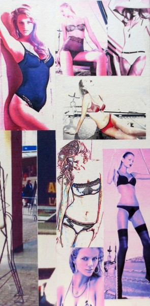 Collages intitulée "Michaela-Kocianova…" par Ghezzi, Œuvre d'art originale