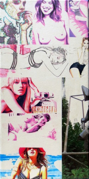 Collages titled "Camille Rowe 165" by Ghezzi, Original Artwork