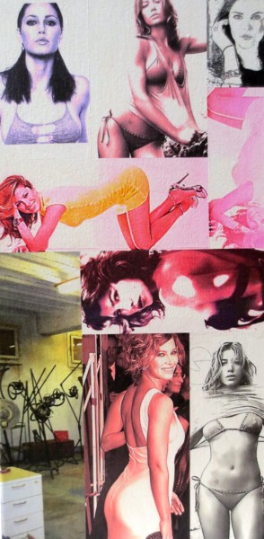 Collages titulada "Jessica-Biel 190" por Ghezzi, Obra de arte original