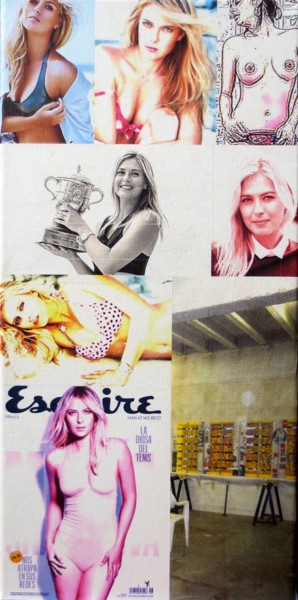 Collages intitulée "Marina-Sharapova  1…" par Ghezzi, Œuvre d'art originale