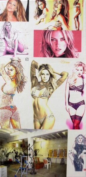 Collages intitulée "Abbey-Clancy 194" par Ghezzi, Œuvre d'art originale