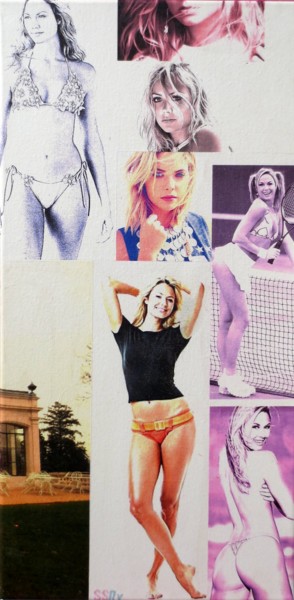 Collages titled "Stasy-Keibler 211" by Ghezzi, Original Artwork