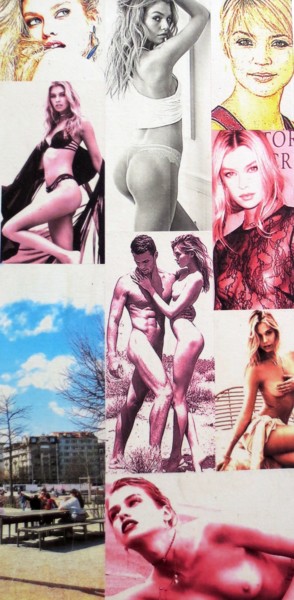 Collages titled "Stella-Maxwell 230" by Ghezzi, Original Artwork