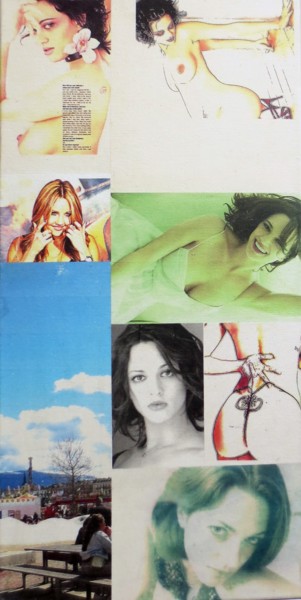 Collages titled "Asia-Argento-actres…" by Ghezzi, Original Artwork