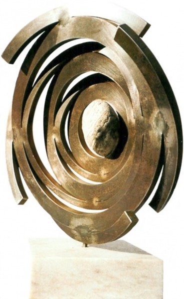 Sculpture intitulée "Anneaux" par Ghezzi, Œuvre d'art originale, Métaux