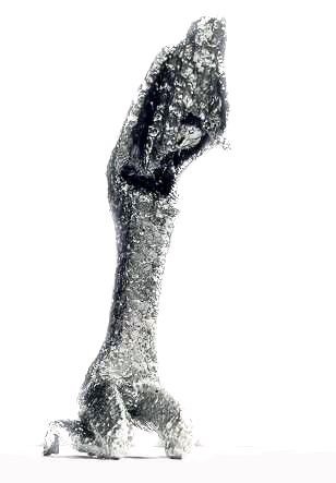 Sculpture titled "Capelli" by Ghezzi, Original Artwork, Metals